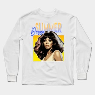 Vintage Styled Fan Art Design - Donna Summer Long Sleeve T-Shirt